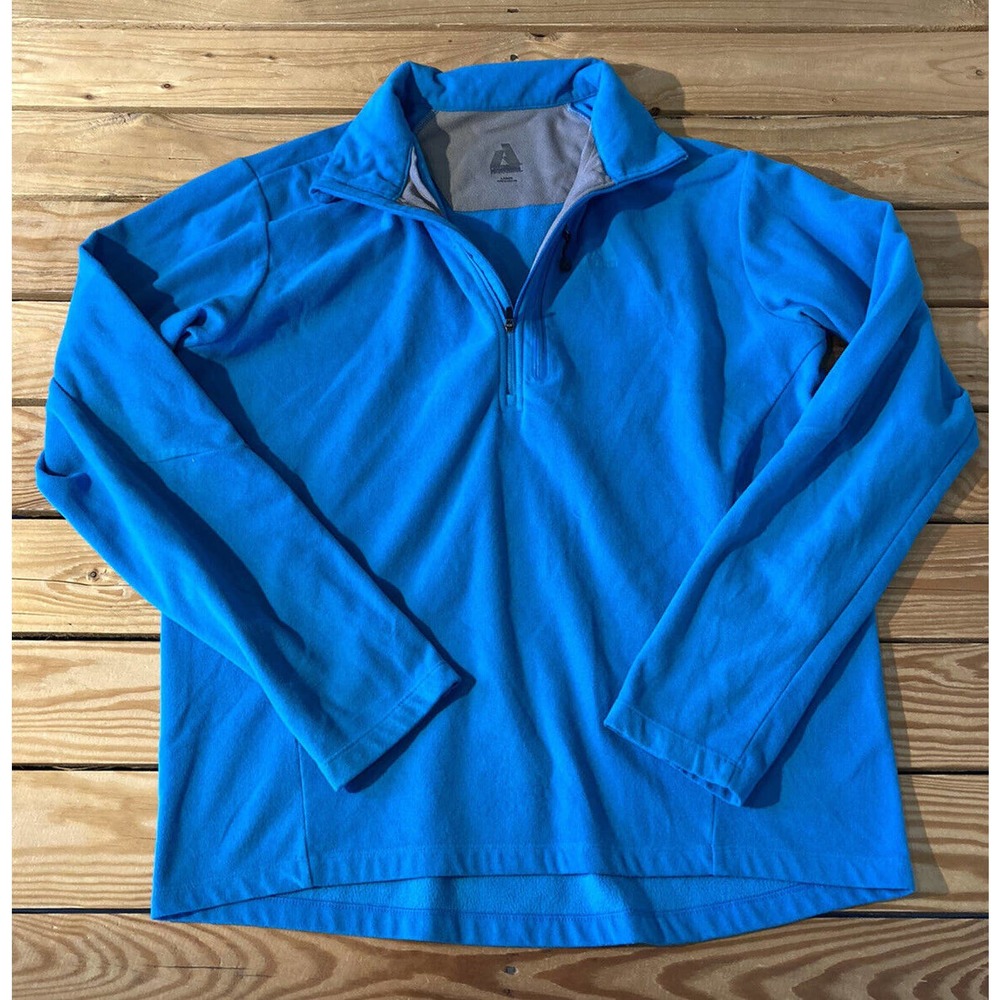 First Ascent Half Zip Fleece Jacket Size Large Men’s Blue Pullover